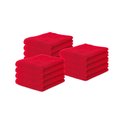 Monarch Terry Polishing Hand Towel Red , 12PK N030-R1627-4